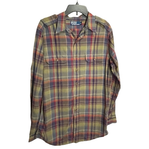 Polo Ralph Lauren Plaid Button Down with Shoulder Tabs - Picture 6 of 6